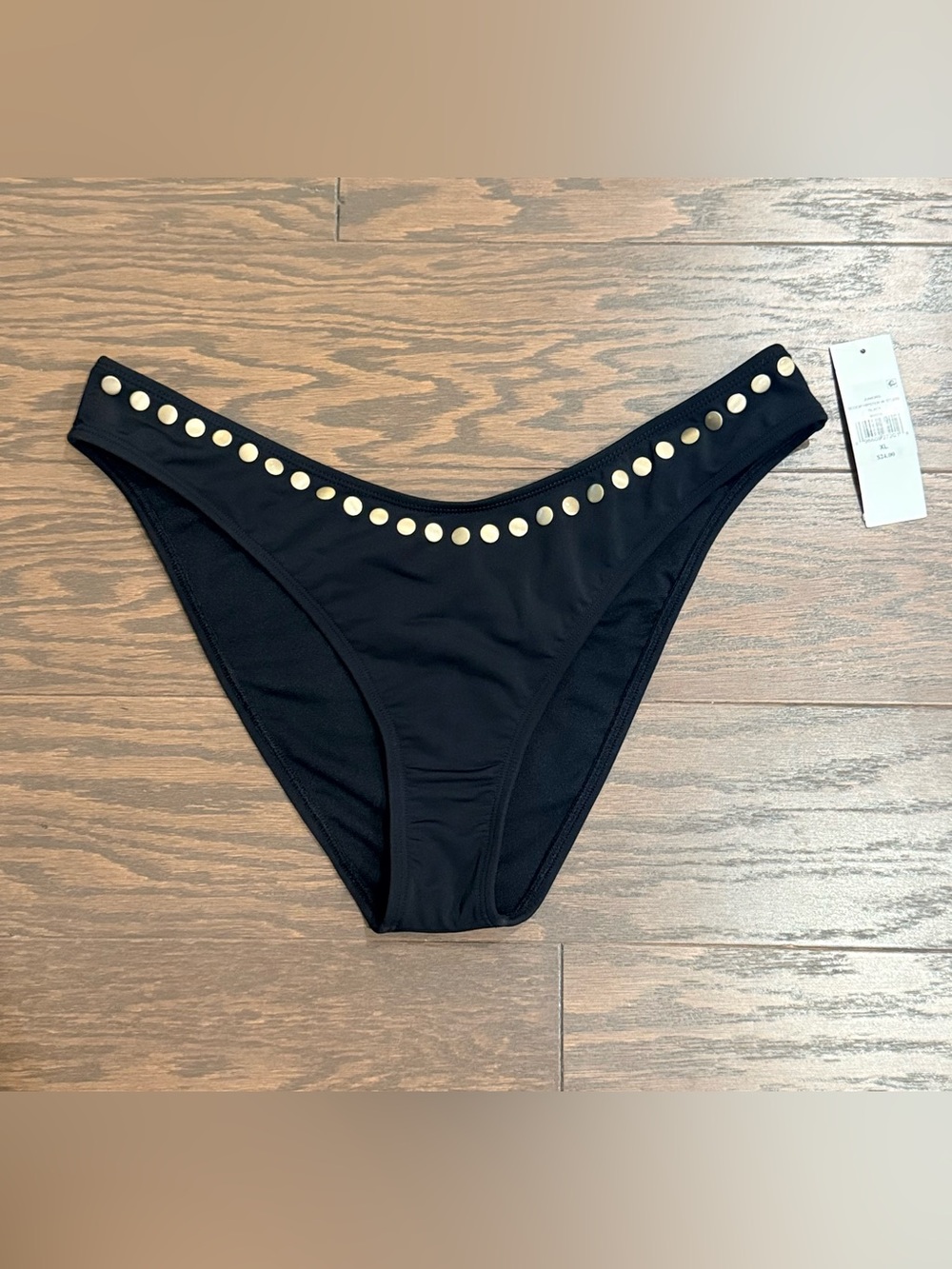 NWT Salt + Cove Black Studded Bikini Bottom XL Juniors Swimwear